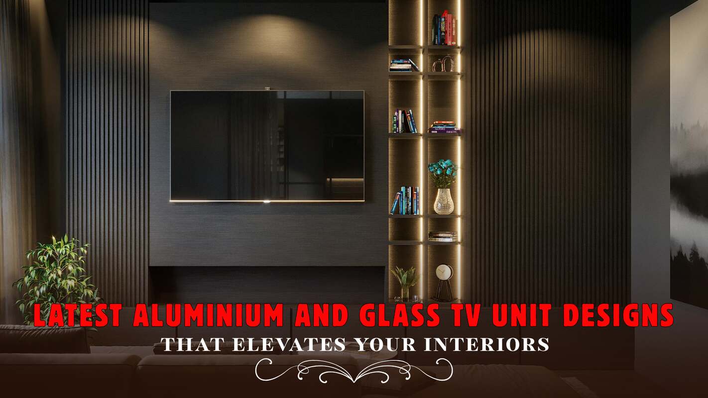 Aluminium and glass TV unit