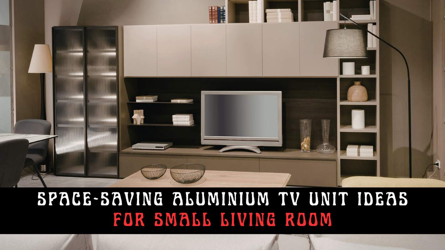 Space-saving aluminium TV unit