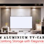 Aluminium & glass work custom aluminium tv cabinet